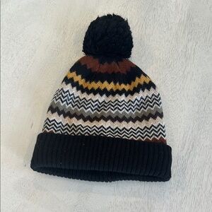 NEW Missoni Zigzag Patterned Pom-Pom Beanie